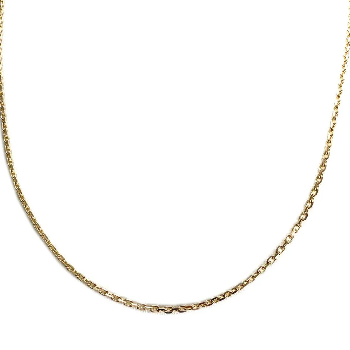 Chaîne d'occasion or 750 jaune maille forcat 45 cm