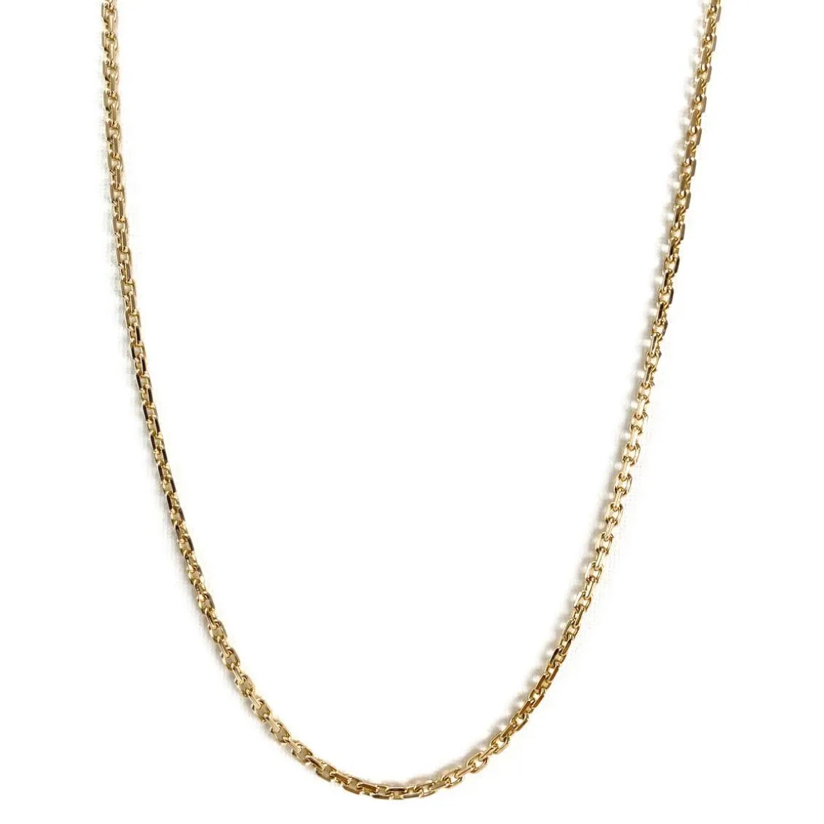 Chaîne d'occasion or 750 jaune maille forcat 63 cm