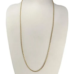 Chaîne d'occasion or 750 jaune maille forcat 63 cm