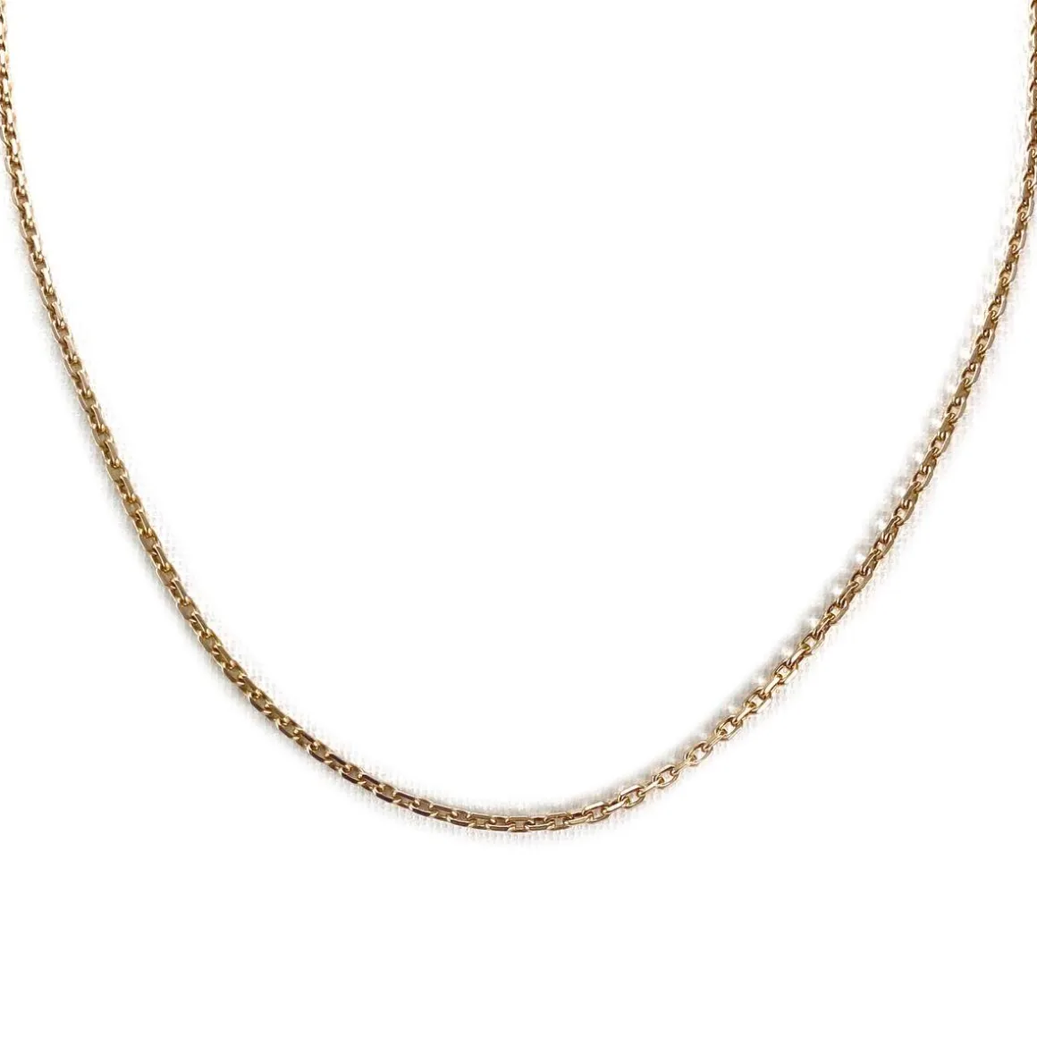 Chaîne d'occasion or 750 jaune maille forçat 46.5 cm