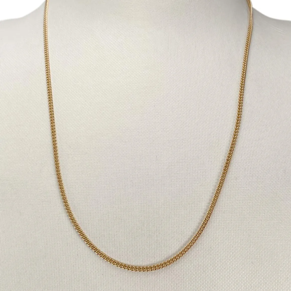 Chaîne d'occasion or 750 jaune maille gourmette 45 cm