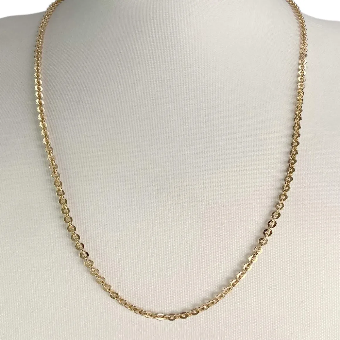Chaîne d'occasion or 750 jaune maille forçat 56 cm