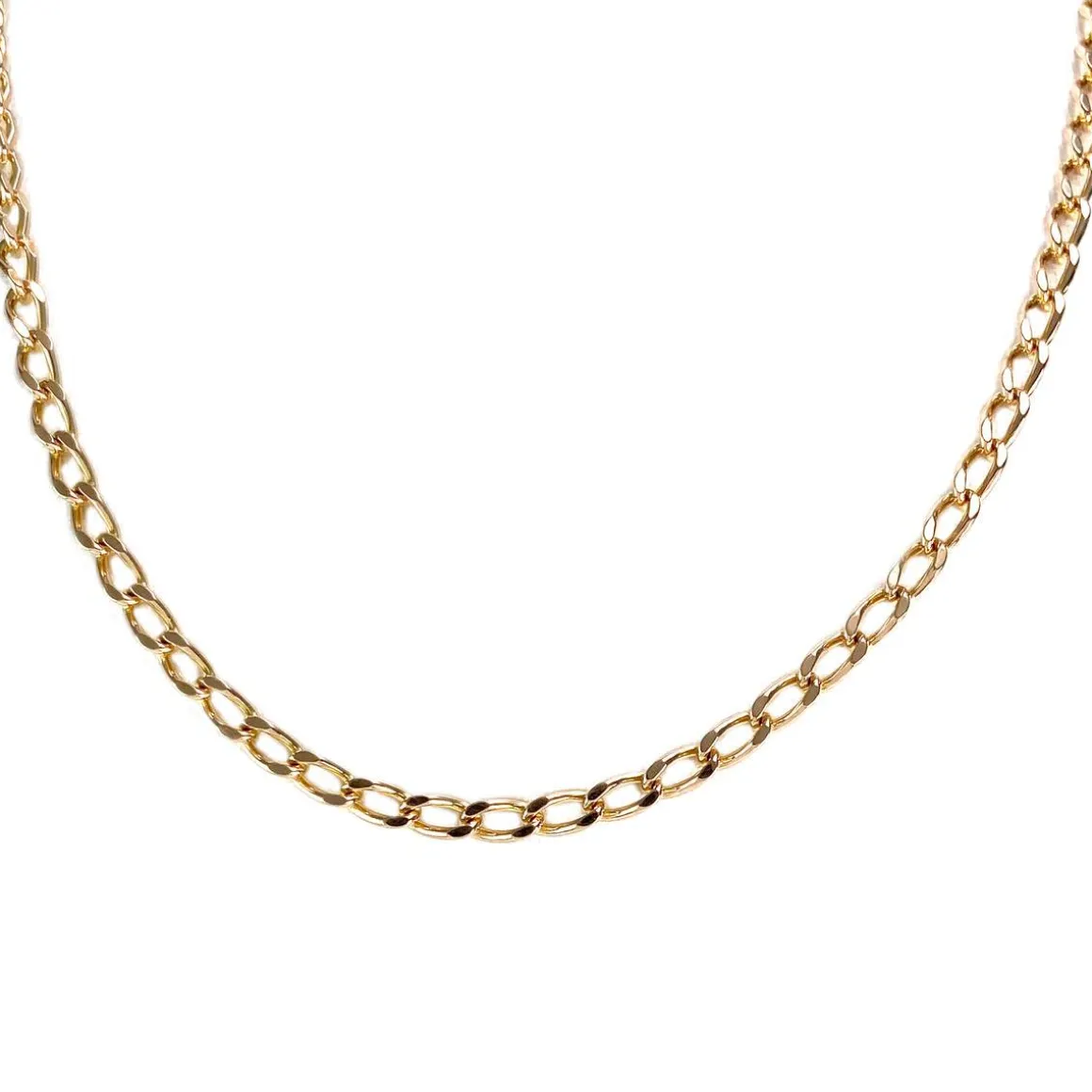 Chaîne d'occasion or 750 jaune maille gourmette 71 cm