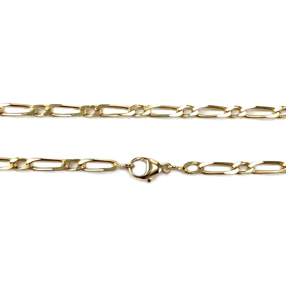 Chaîne d'occasion or 750 jaune maille cheval alternée 51,5 cm