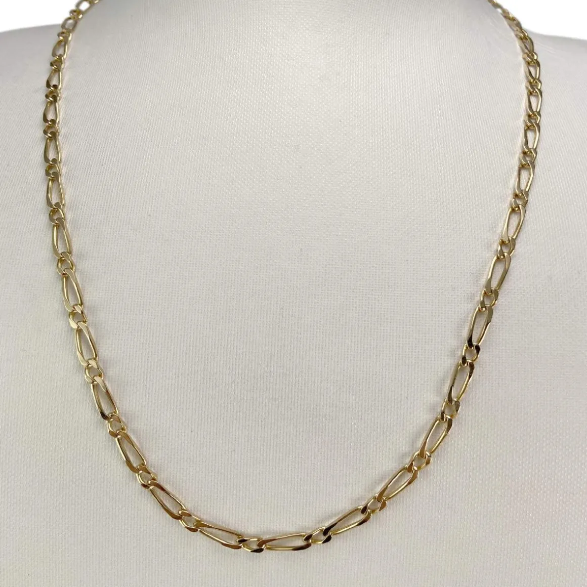Chaîne d'occasion or 750 jaune maille cheval alternée 51,5 cm