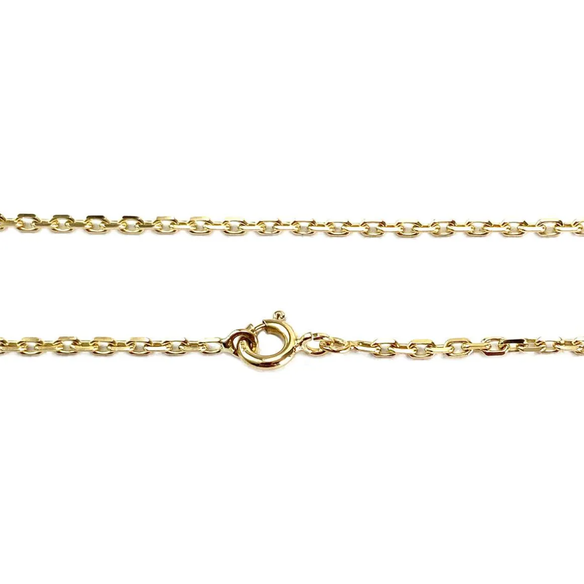 Chaîne d'occasion or 750 jaune maille forçat 50.5 cm