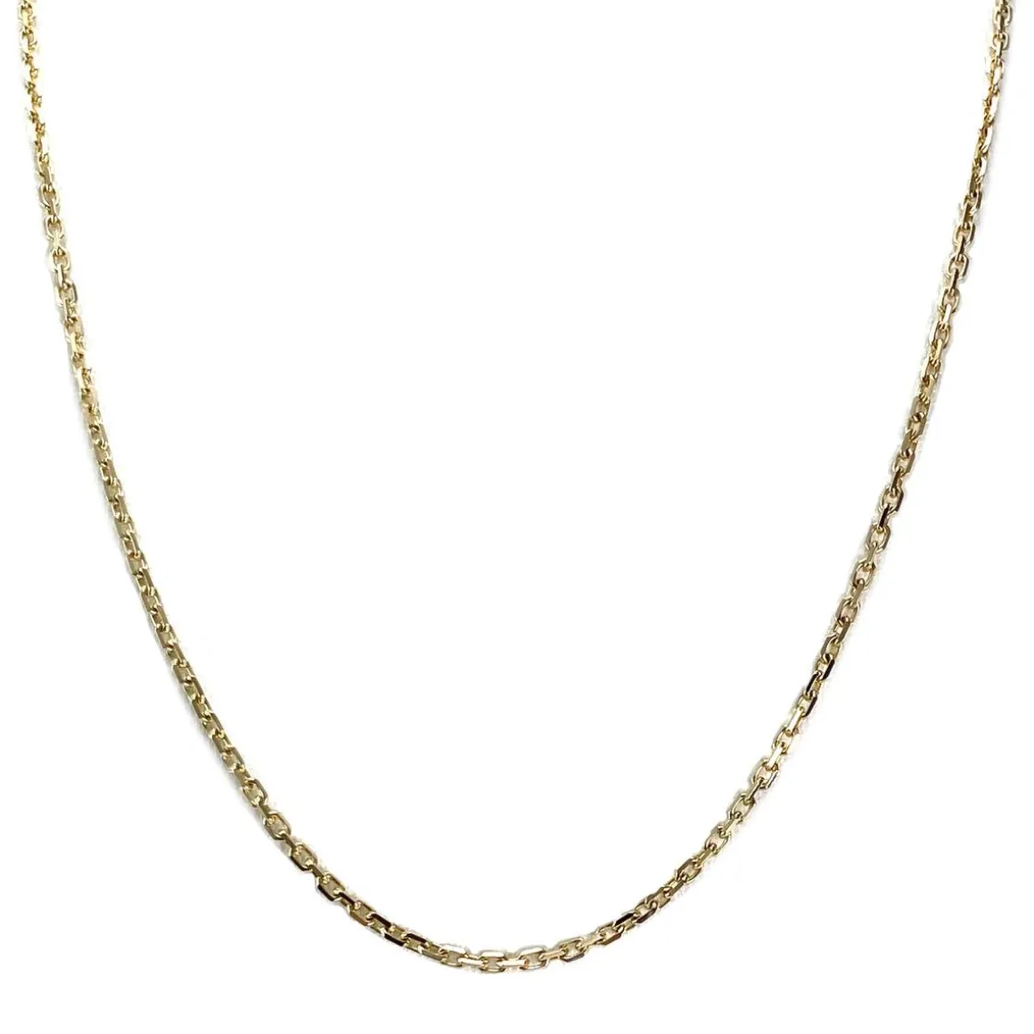 Chaîne d'occasion or 750 jaune maille forçat 50.5 cm