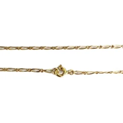 Chaîne d'occasion or 750 jaune maille cheval et alternée 38,5 cm