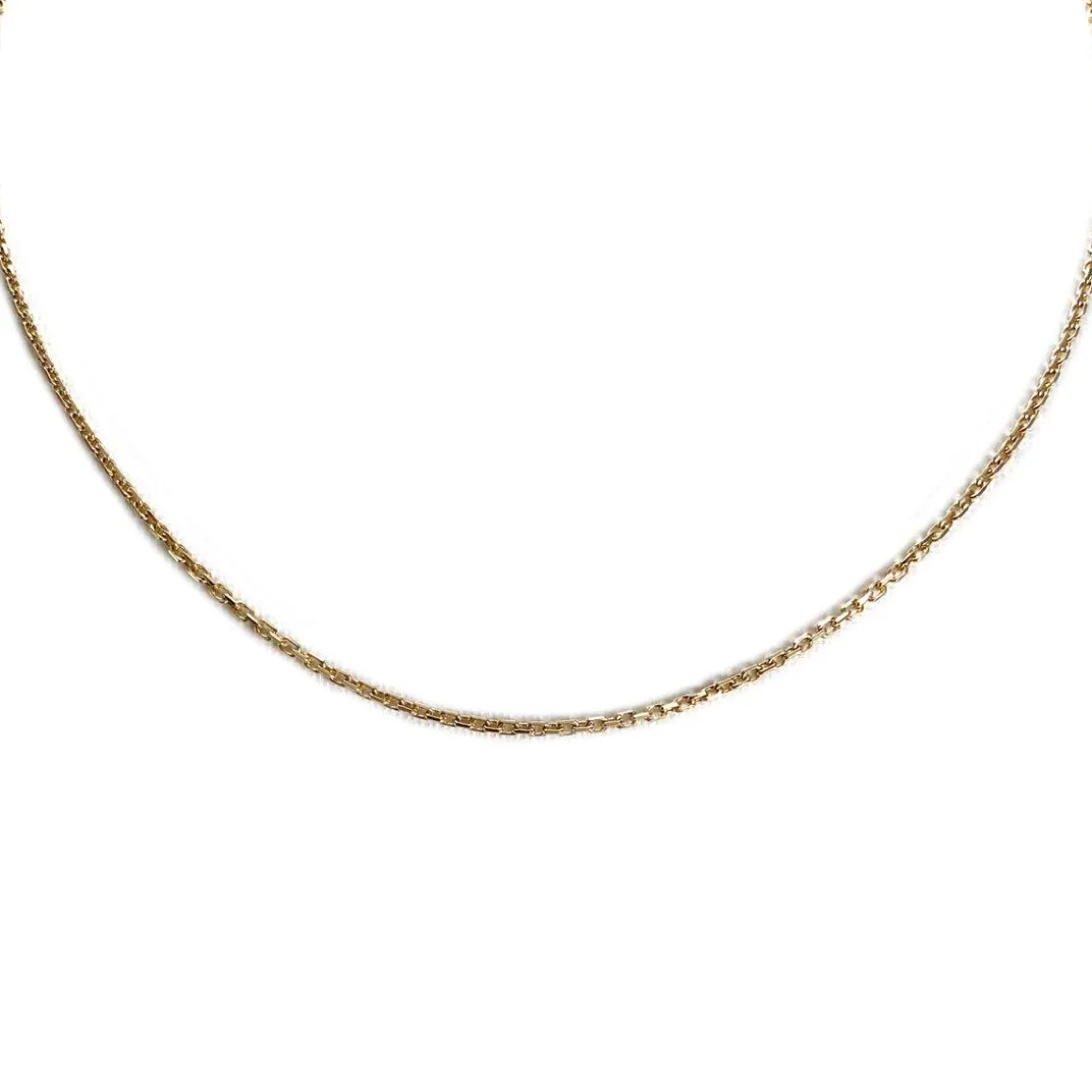 Chaîne d'occasion or 750 jaune maille forçat 47 cm