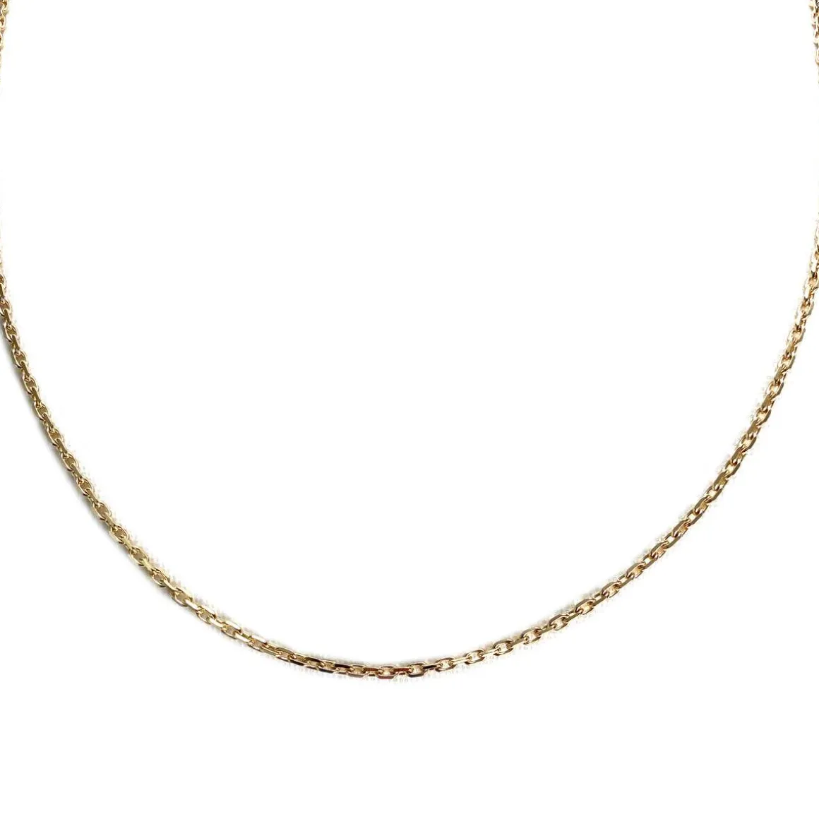 Chaîne d'occasion or 750 jaune maille forçat 45 cm