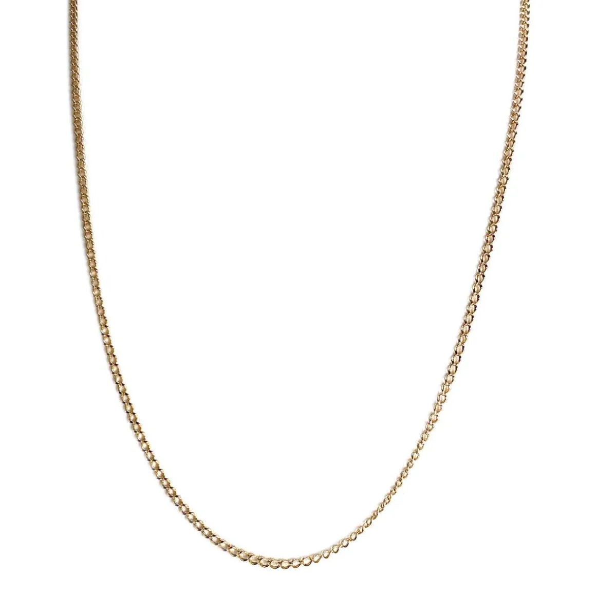 Chaîne d'occasion or 750 jaune maille gourmette 57.5 cm