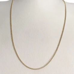 Chaîne d'occasion or 750 jaune maille gourmette 57.5 cm