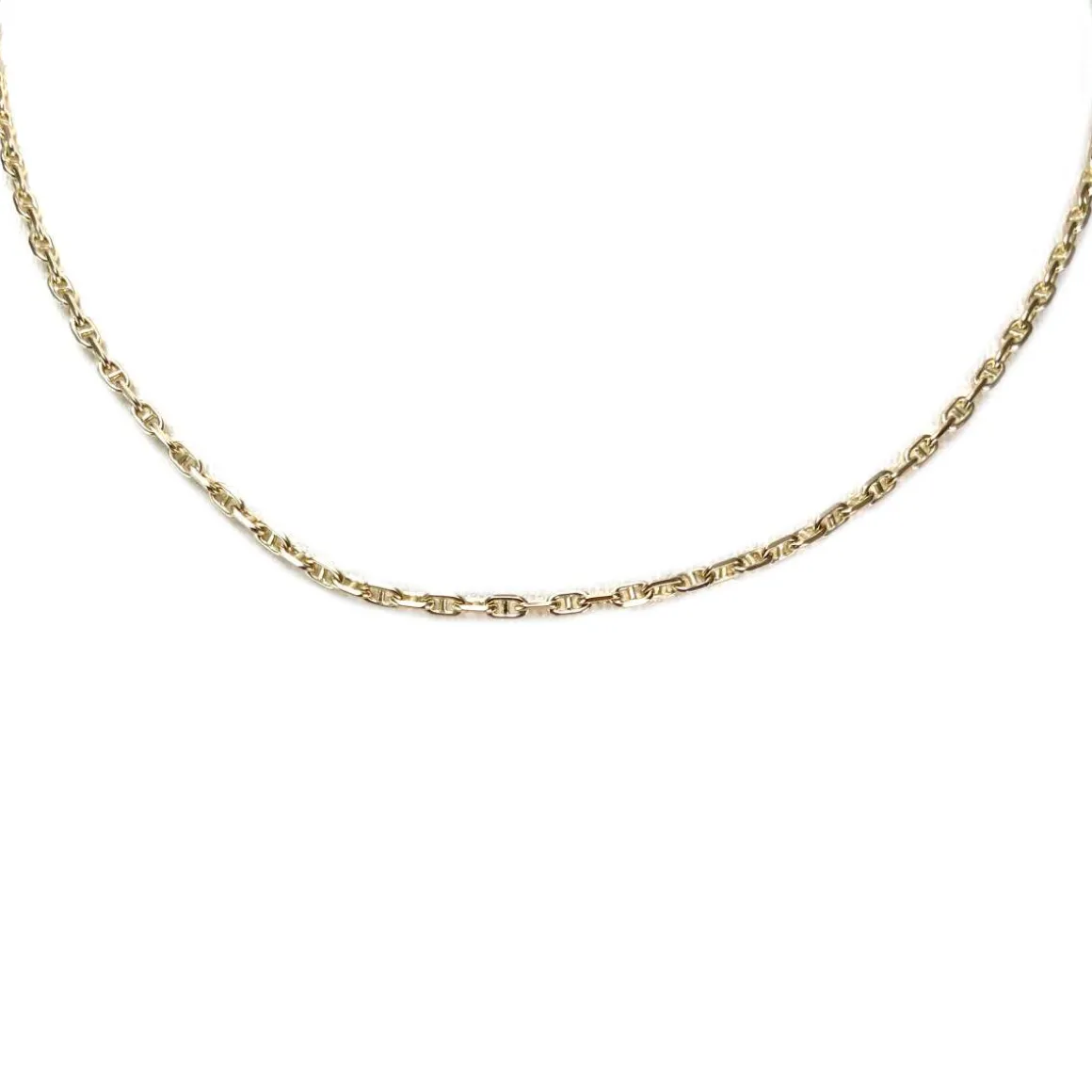 Chaîne d'occasion or 750 jaune maille marine 40.5 cm
