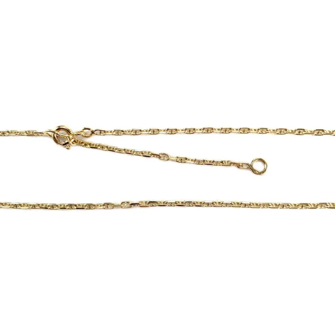 Chaîne d'occasion or 750 jaune maille marine 40.5 cm