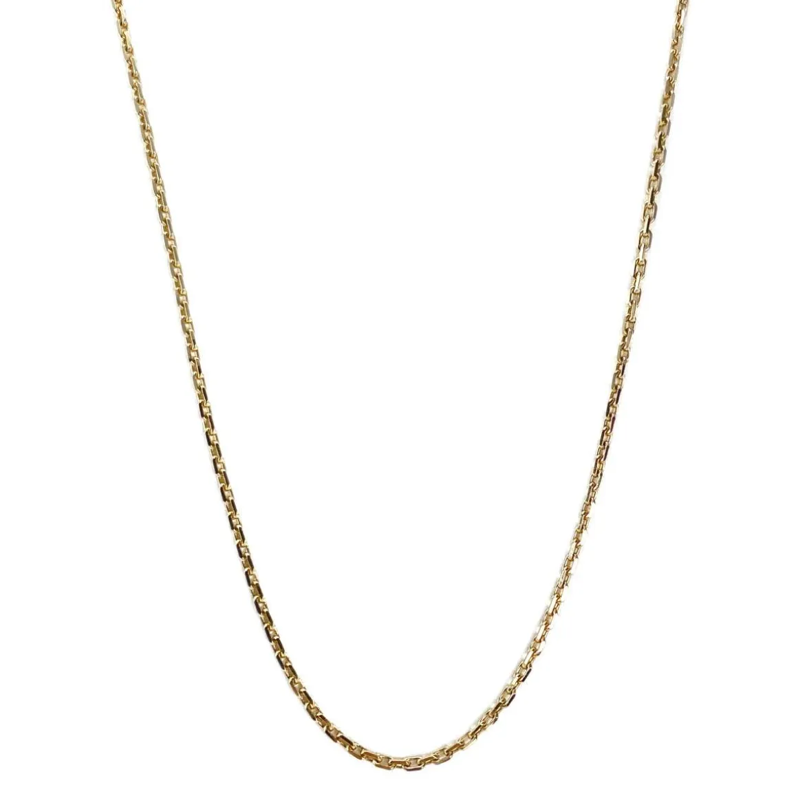 Chaîne d'occasion or 750 jaune maille forcat 62 cm