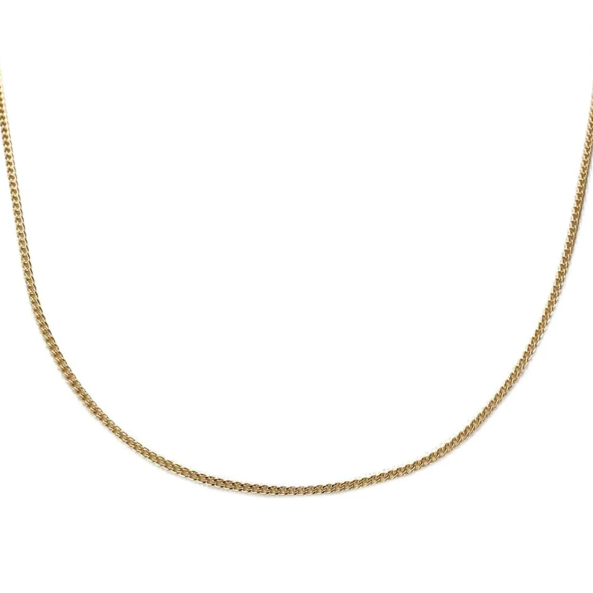 Chaîne d'occasion or 750 jaune maille gourmette 40.5 cm