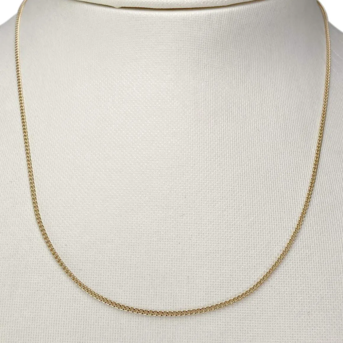 Chaîne d'occasion or 750 jaune maille gourmette 40.5 cm