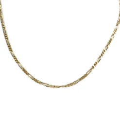 Chaîne d'occasion or 750 jaune maille cheval et alternée 40 cm