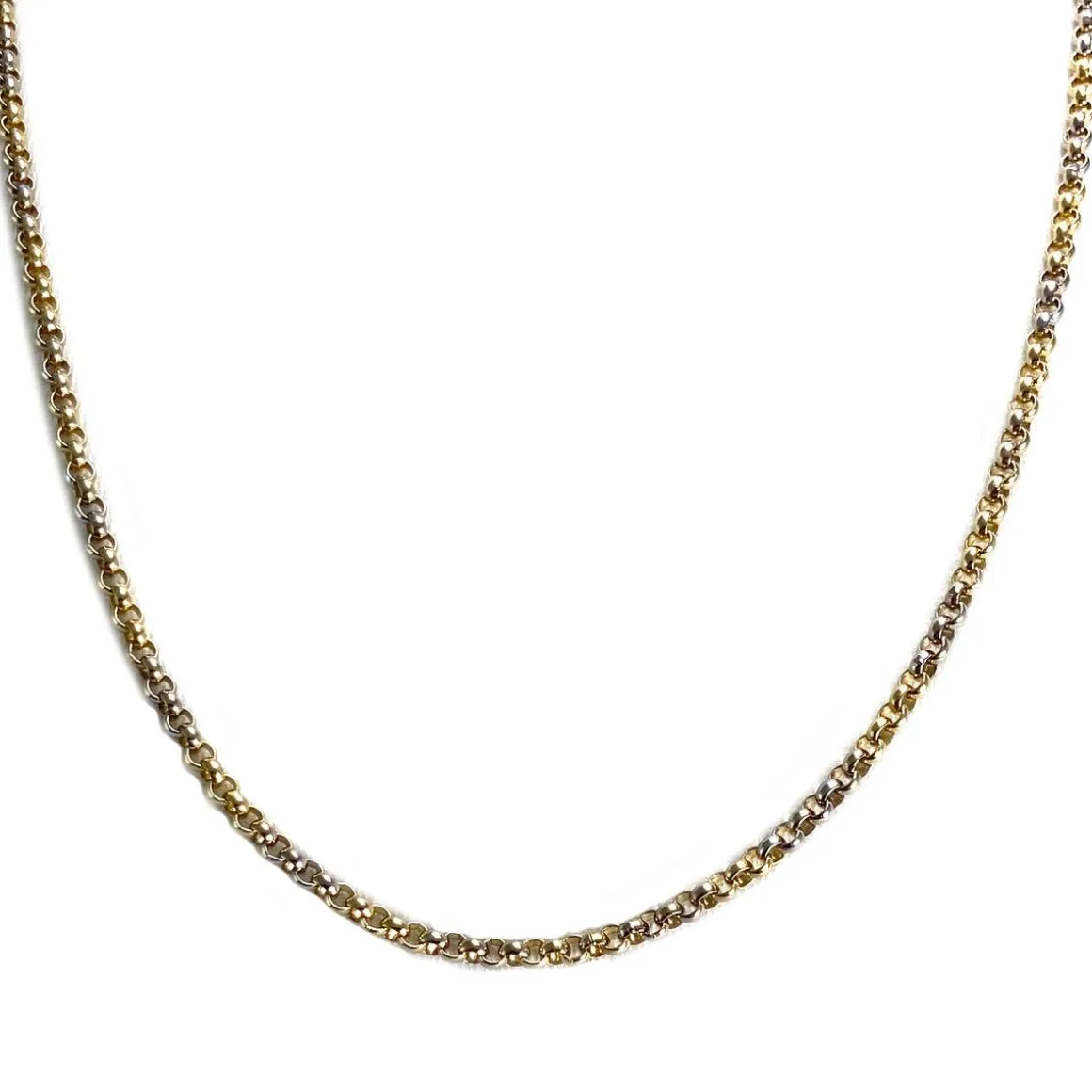 Chaîne d'occasion or 750 2 tons maille jaseron 44.5 cm