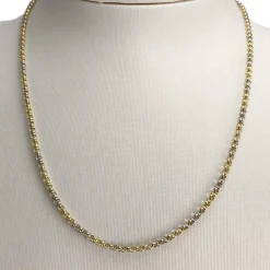 Chaîne d'occasion or 750 2 tons maille jaseron 44.5 cm