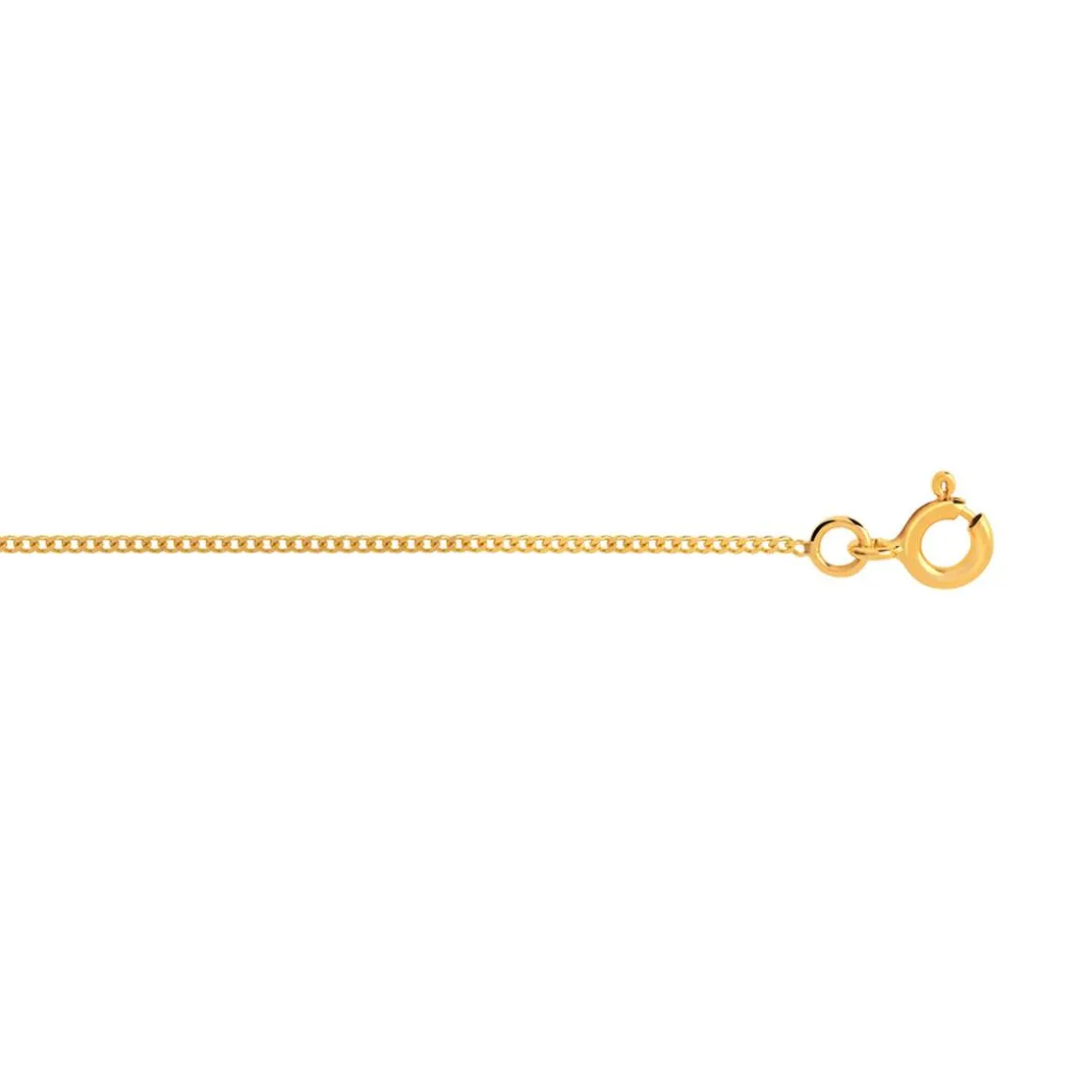 Chaîne maille gourmette or 375 jaune 40 cm