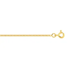 Chaîne maille gourmette or 375 jaune 40 cm