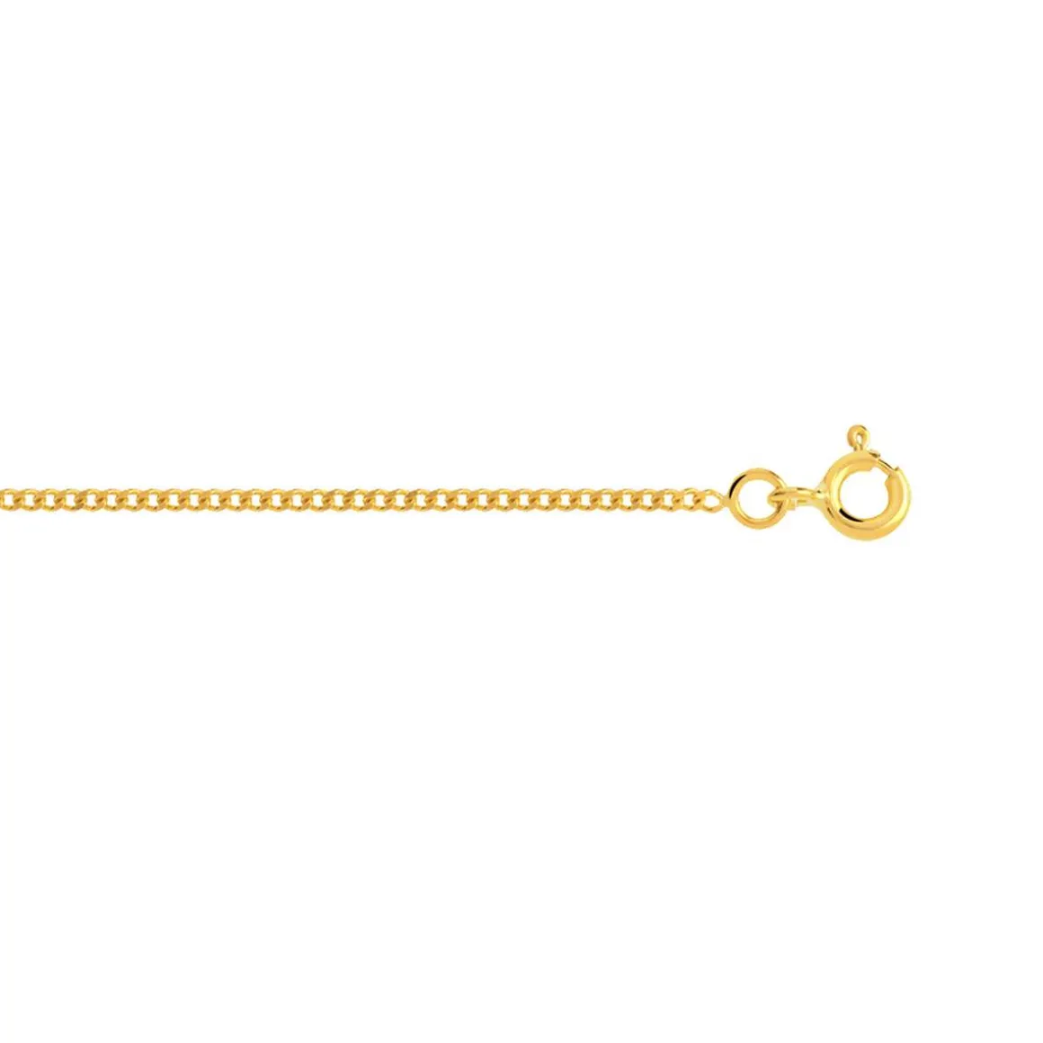 Chaîne maille gourmette or 375 jaune 40 cm