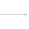 Chaîne or 750 blanc maille forçat 45 cm