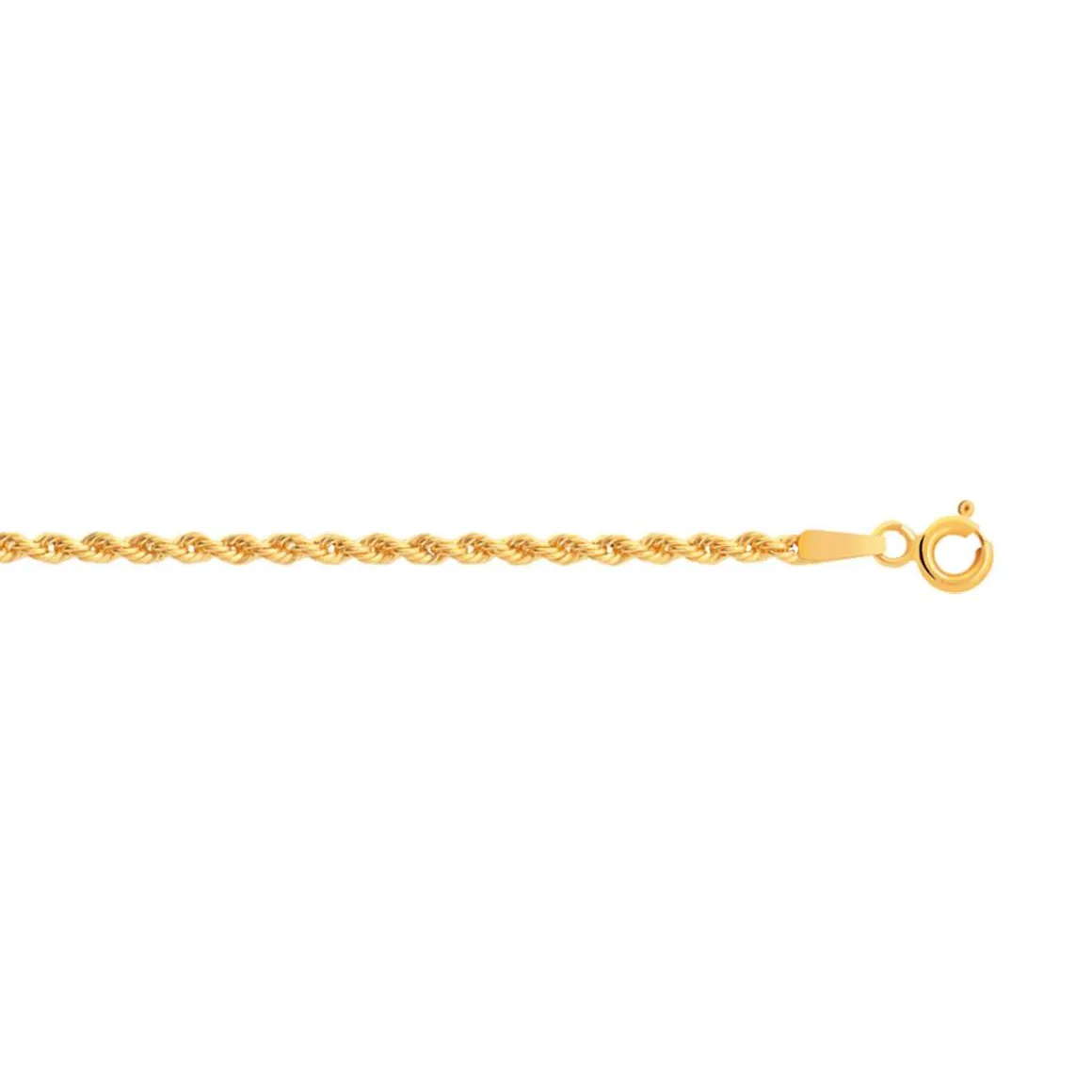 Chaîne or 750 jaune maille corde torsadée 45 cm
