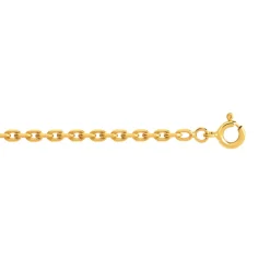 Chaîne or 750 jaune maille forçat 45 cm