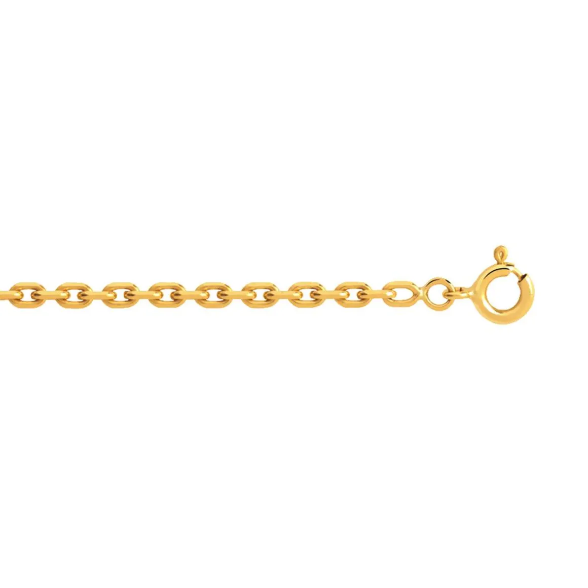Chaîne or 750 jaune maille forçat 45 cm