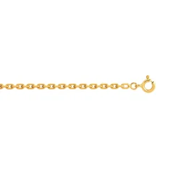 Chaîne or 750 jaune maille forçat 45 cm