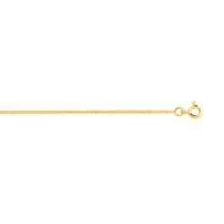 Chaîne or 750 jaune maille gourmette 50 cm