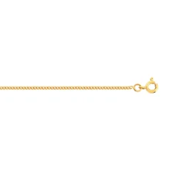 Chaîne or 375 jaune maille gourmette 55 cm