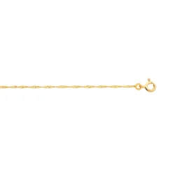 Chaîne or 750 jaune maille torsadée 45 cm