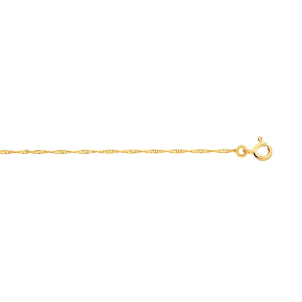 Chaîne or 750 jaune maille torsadée 50 cm