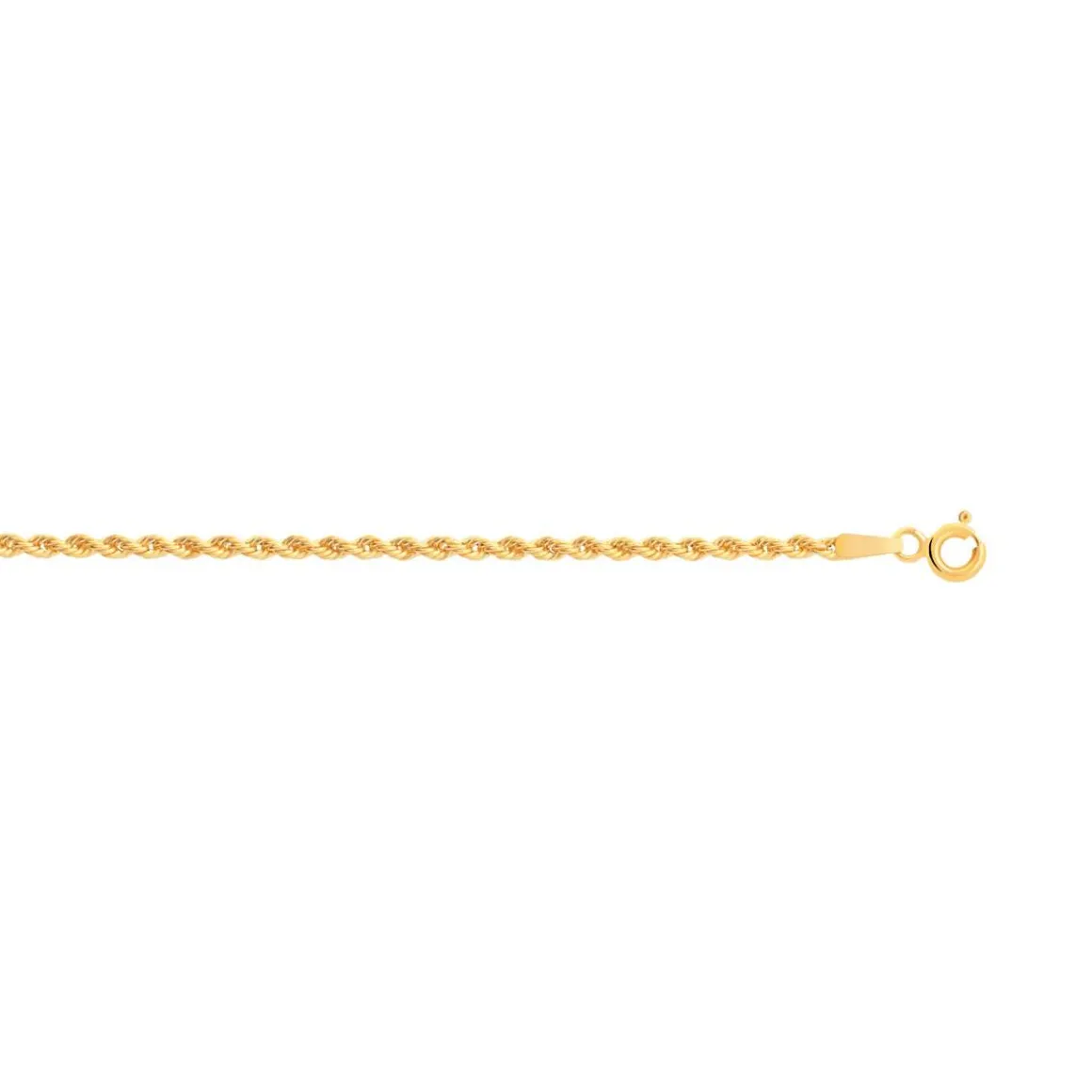 Chaîne or 750 jaune maille torsadée 40 cm
