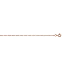 Chaîne or 375 rose maille forçat 50 cm