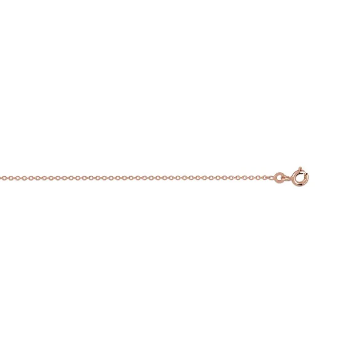 Chaîne or 375 rose maille forçat 50 cm