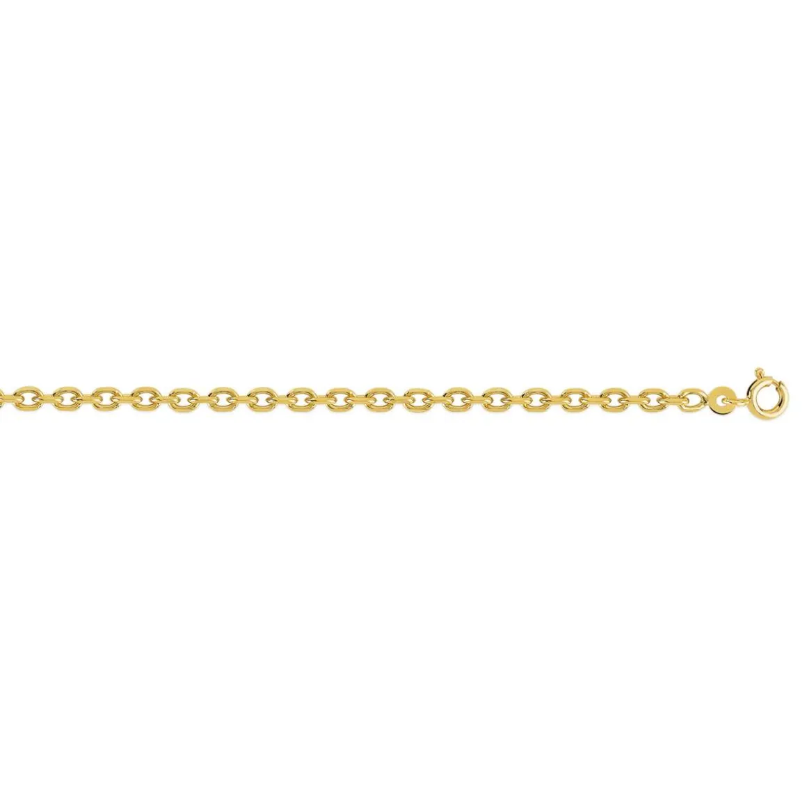 Chaîne plaqué or maille forçat 50 cm