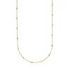 Chaîne plaqué or maillon diamanté 45 cm