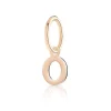 Charm's pour créoles plaqué or rose "o"