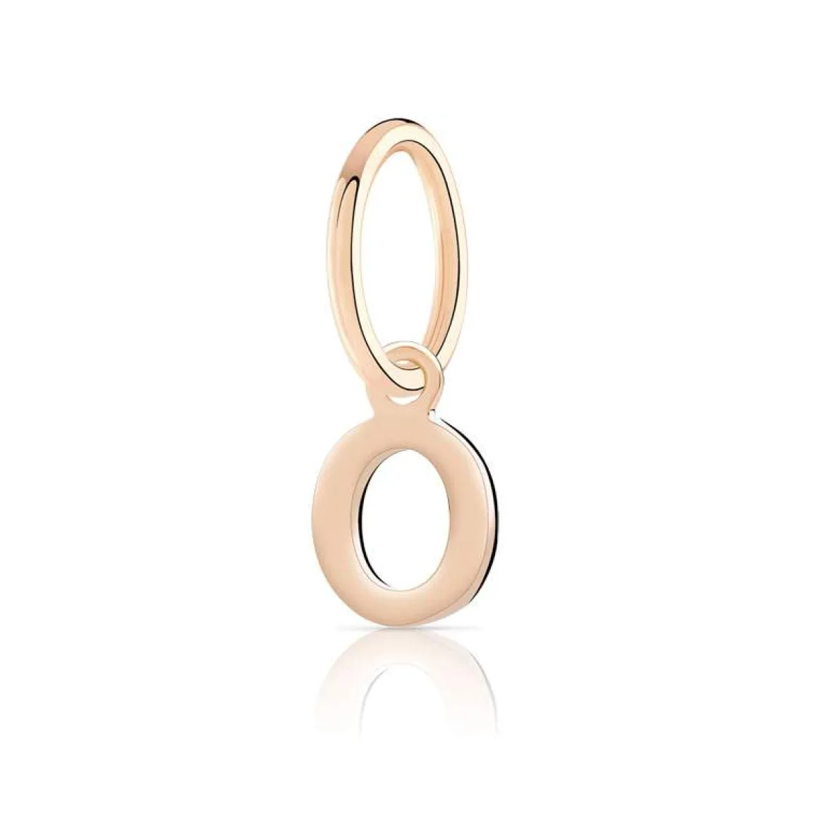 Charm's pour créoles plaqué or rose "o"
