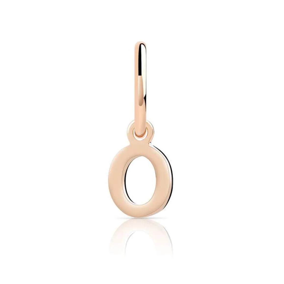 Charm's pour créoles plaqué or rose "o"