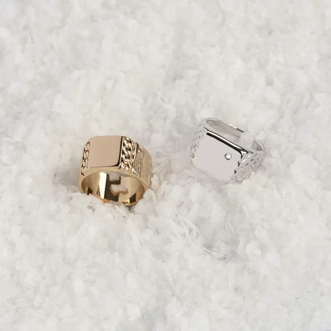 Chevalière argent 925 carrée zirconia