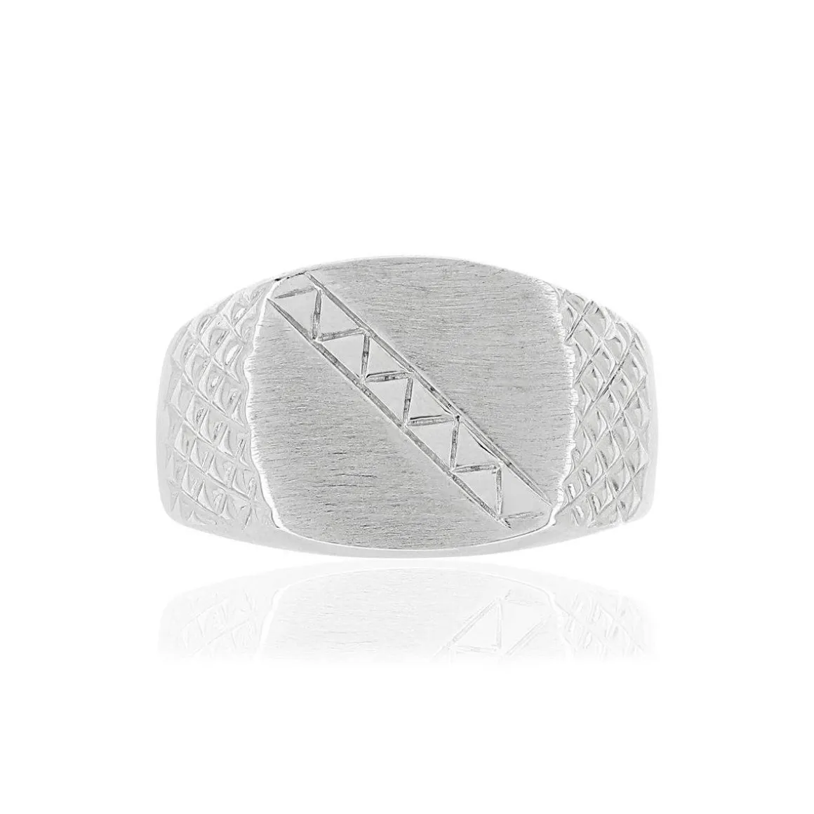 Chevalière argent 925 2 initiales