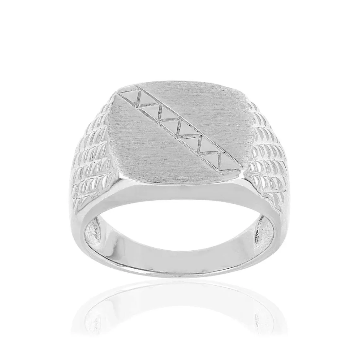 Chevalière argent 925 2 initiales