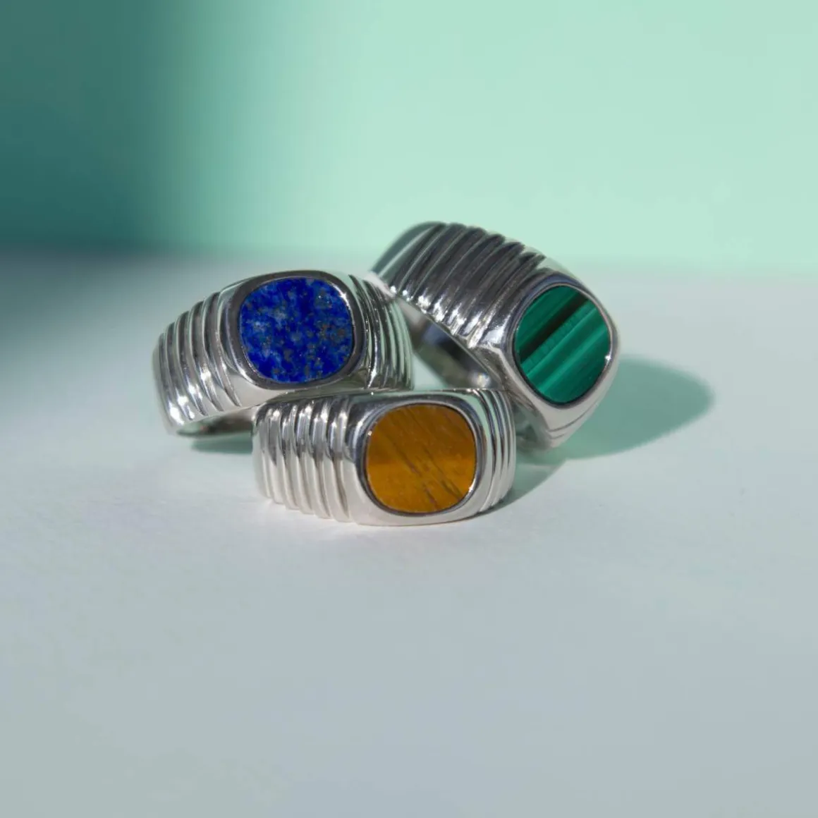 Chevalière argent 925 lapis lazuli