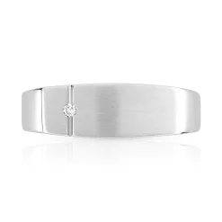 Chevalière or 375 diamant
