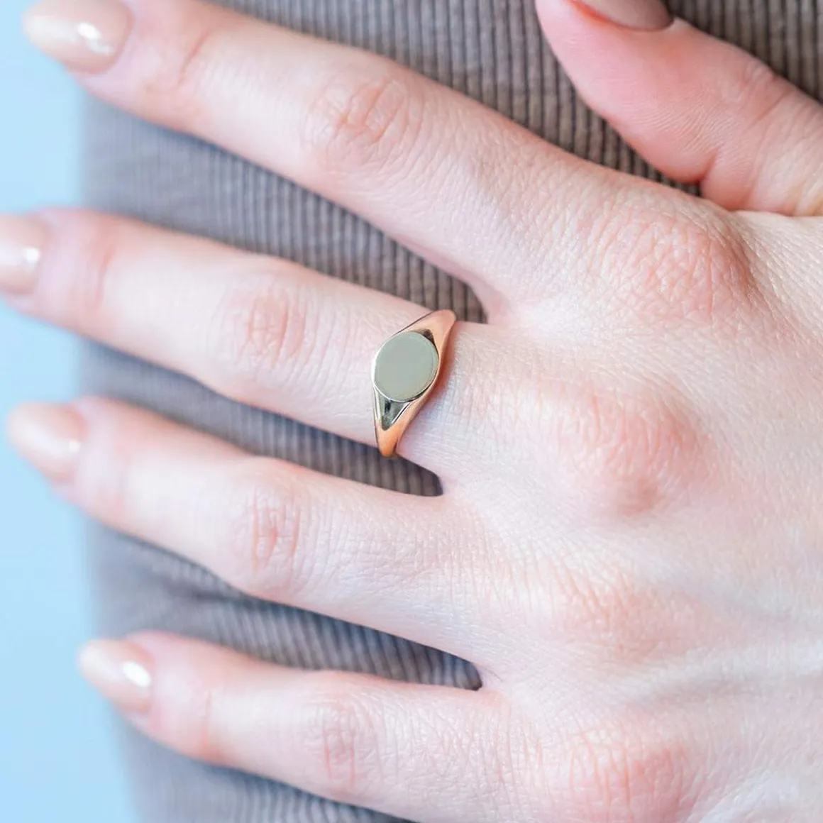 Chevalière or 375 jaune
